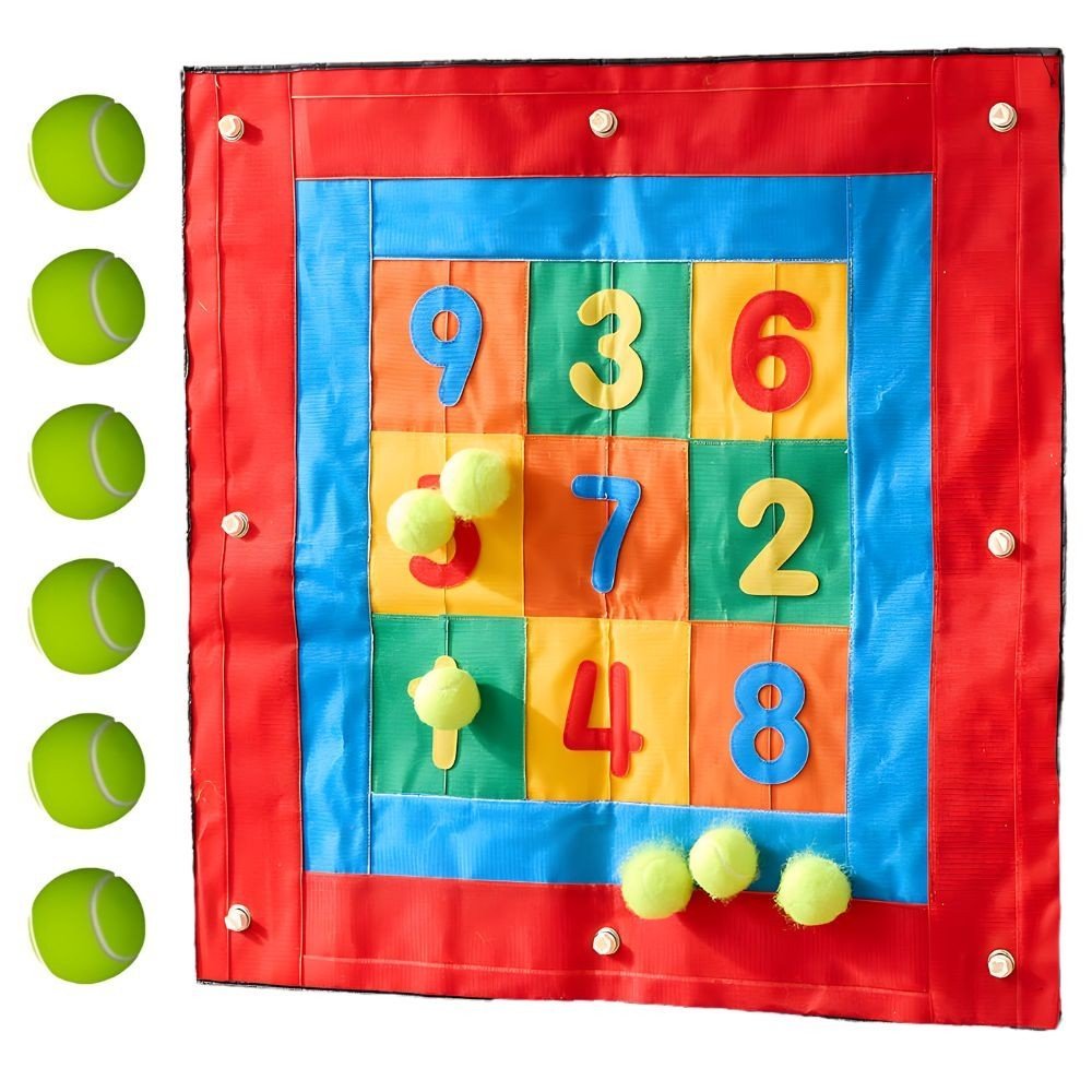 Mokomasis metimo taikinys su skaičiais ir lipukais