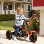 Motociklo dizaino vaikiškas triratukas su pedalais – Paveikslėlis 2