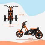 Motociklo dizaino vaikiškas triratukas su pedalais – Paveikslėlis 3