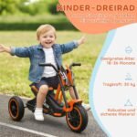 Motociklo dizaino vaikiškas triratukas su pedalais – Paveikslėlis 4