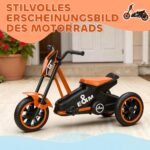 Motociklo dizaino vaikiškas triratukas su pedalais – Paveikslėlis 5