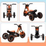Motociklo dizaino vaikiškas triratukas su pedalais – Paveikslėlis 8