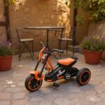Motociklo dizaino vaikiškas triratukas su pedalais – Paveikslėlis 9