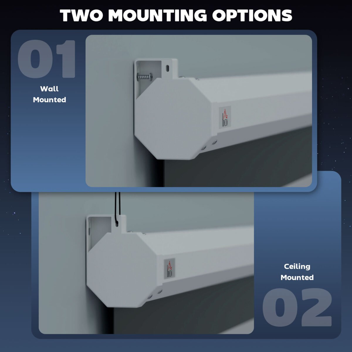 Motorizuotas projektoriaus ekranas 100 colių (4:3 formatas) – Paveikslėlis 8