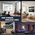 Motorizuotas projektoriaus ekranas 100 colių (4:3 formatas) – Paveikslėlis 9