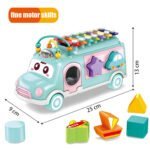 Muzikinė mašinėlė-rūšiuoklė su cimbolais žalia – Paveikslėlis 2