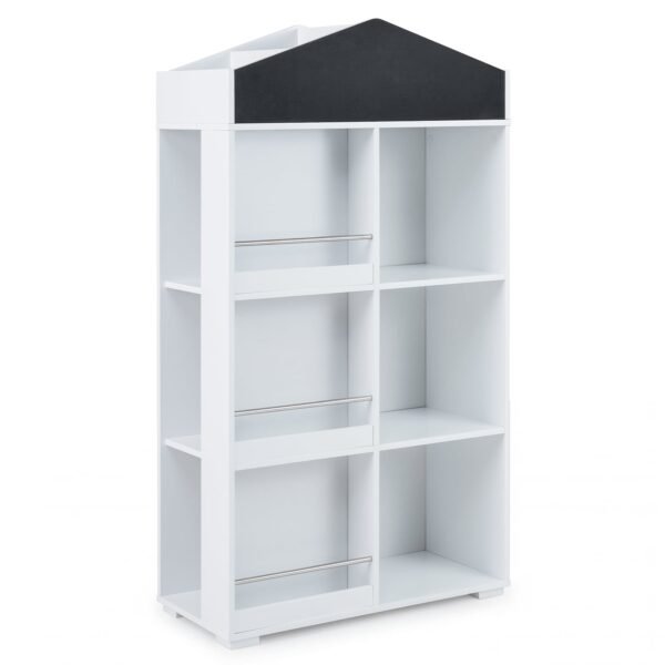 Namelio formos vaikiška knygų lentyna su kreidine rašymo lenta (Balta)