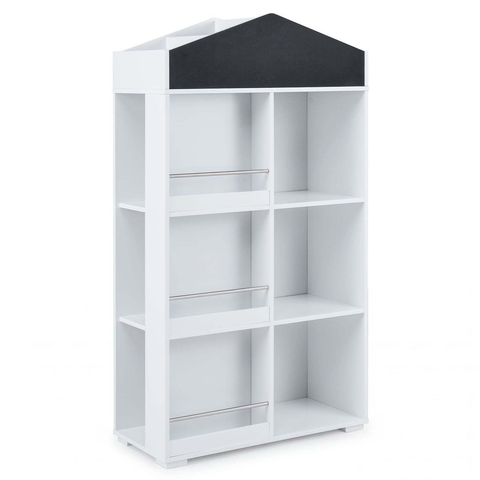 Namelio formos vaikiška knygų lentyna su kreidine rašymo lenta (Balta)