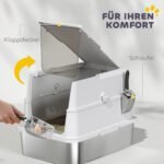 Nerūdijančio plieno kačių tualetas XL dydis – Paveikslėlis 7