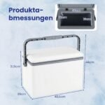 Nešiojama 12 l izoliuota aušinimo dėžė su kietu korpusu (Balta)