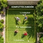 Nešiojamas tinklinio komplektas su reguliuojamo aukščio stulpais