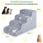 Neslystantys 3 pakopų šunų laiptai su švytinčiais elementais (Pilka) – Paveikslėlis 2