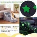 Neslystantys 3 pakopų šunų laiptai su švytinčiais elementais (Pilka) – Paveikslėlis 3