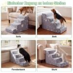 Neslystantys 3 pakopų šunų laiptai su švytinčiais elementais (Pilka) – Paveikslėlis 5