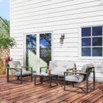 Oro sąlygoms atsparus 4 vietų lauko baldų komplektas – Paveikslėlis 9