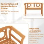 Oro sąlygoms atsparus akacijos medienos sodo suoliukas 2 asmenims (Natūrali)