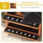 Oro sąlygoms atsparus triušių namelis su 2 išimamais padėklais – Paveikslėlis 6