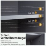 Pakabinama vonios spintelė su 2 durelėmis ir reguliuojama lentyna (Pilka) – Paveikslėlis 5