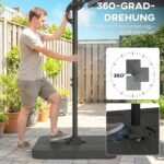Pakabinamas skėtis nuo saulės, 244 cm skersmens, su 360° pasukimu ir pildomais pagrindo svoriais – Paveikslėlis 7