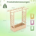 Pakeliama medinė lysvė su atraminėmis grotelėmis ir kabinamu stogeliu (Natūrali)