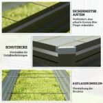 Pakelta lysvė su atviru dugnu, atspari orams, 240 x 60 x 30 cm – Paveikslėlis 7