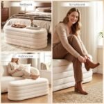 Paminkštintas suoliukas su talpia daiktadėže (Balta) – Paveikslėlis 3