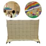 Pastatoma medinė lavinamoji lenta su ratukais STEM konstrukcijoms 166 x 125 cm