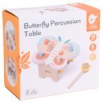 Pastelinis medinis Montessori kalimo staliukas drugelis su plaktuku – Paveikslėlis 5