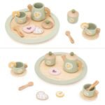 Pastelinių spalvų medinis arbatos servizas su citrinomis, 15 dalių – Paveikslėlis 7