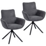 Pasukamos valgomojo kėdės su porankiais ir minkštais apmušalais 2 vnt.