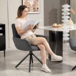 Pasukamos valgomojo kėdės su porankiais ir minkštais apmušalais 2 vnt. – Paveikslėlis 8