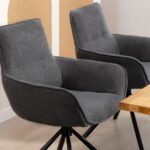 Pasukamos valgomojo kėdės su porankiais ir minkštais apmušalais 2 vnt. – Paveikslėlis 9