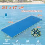 Patvarus plūduriuojantis XPE putų kilimėlis su integruota pagalve (Mėlyna) – Paveikslėlis 2