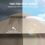 Paviljonas 3,6x3 m su dvigubu stogu ir apsauginėmis šoninėmis sienelėmis