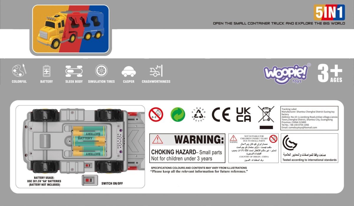 Penkių statybinių mašinų rinkinys su tralu – Paveikslėlis 13