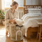 Pintas laikymo krepšys iš jūros žolės ir medvilnės su vaivorykštės dekoru 24,7 l – Paveikslėlis 4