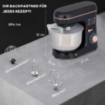 Mikseris su 6 greičio pakopomis ir 5,5 l nerūdijančio plieno dubeniu – Paveikslėlis 3