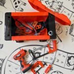 Plastikinės mobilios dirbtuvės-lagaminas 2in1 su 65 įrankiais – Paveikslėlis 3