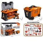Plastikinės mobilios dirbtuvės-lagaminas 2in1 su 65 įrankiais – Paveikslėlis 9