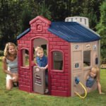 Plastikinis daugiafunkcis žaidimų namelis su keturiomis teminėmis zonomis – Paveikslėlis 2