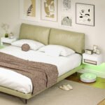 Plaukiojantys naktiniai staliukai su RGB LED apšvietimu, stalčiumi ir atviru skyriumi, 2 vnt – Paveikslėlis 8