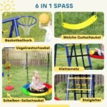 Vaikų 6 viename sūpynių komplektas 3–8 metų vaikams – Paveikslėlis 4