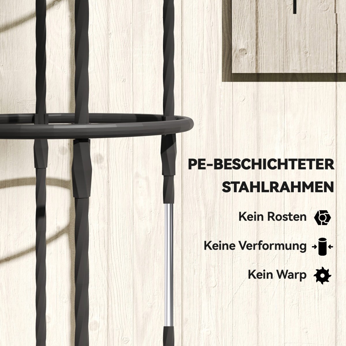 Plieninių sodo obeliskų komplektas (2 vnt.) 174 cm aukščio lengvai surenkamas – Paveikslėlis 6