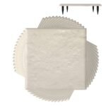 Polipropileninės sodo takų plytelės su fiksavimo kuoliukais 16 vnt. (Balta)