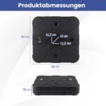 Pripildomas kvadratinis skėčio stovas su ratukais 130 kg talpa (Juoda)