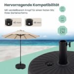 Pripildomas lauko skėčio stovas su reguliuojamu stulpo laikikliu (Juoda) – Paveikslėlis 4