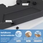 Pripildomas skėčio stovas su 2 kvadratinėmis plokštėmis ir rankenomis (Juoda) – Paveikslėlis 5