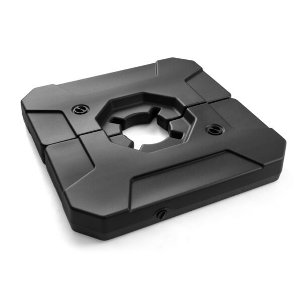 Pripildomas skėčio stovas su 2 kvadratinėmis plokštėmis ir rankenomis (Juoda)