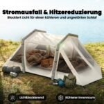 Pripučiama trijų patalpų kempingo palapinė 4 asmenims su patamsintomis miegamosiomis zonomis – Paveikslėlis 5