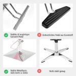 Profesionalus kirpyklos krėslas su hidrauliniu aukščio reguliavimu (Rožinė) – Paveikslėlis 4